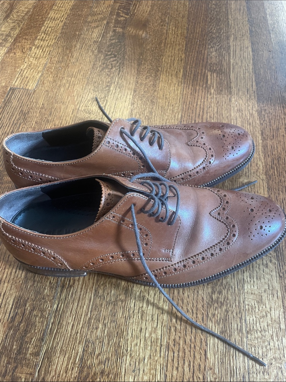 Cole Haan Men's Tan Brown Wingtip Brogues